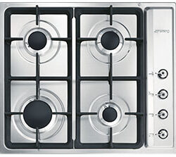 Smeg Stainless Steel Gas Hob 4 Burner - PS60GHC