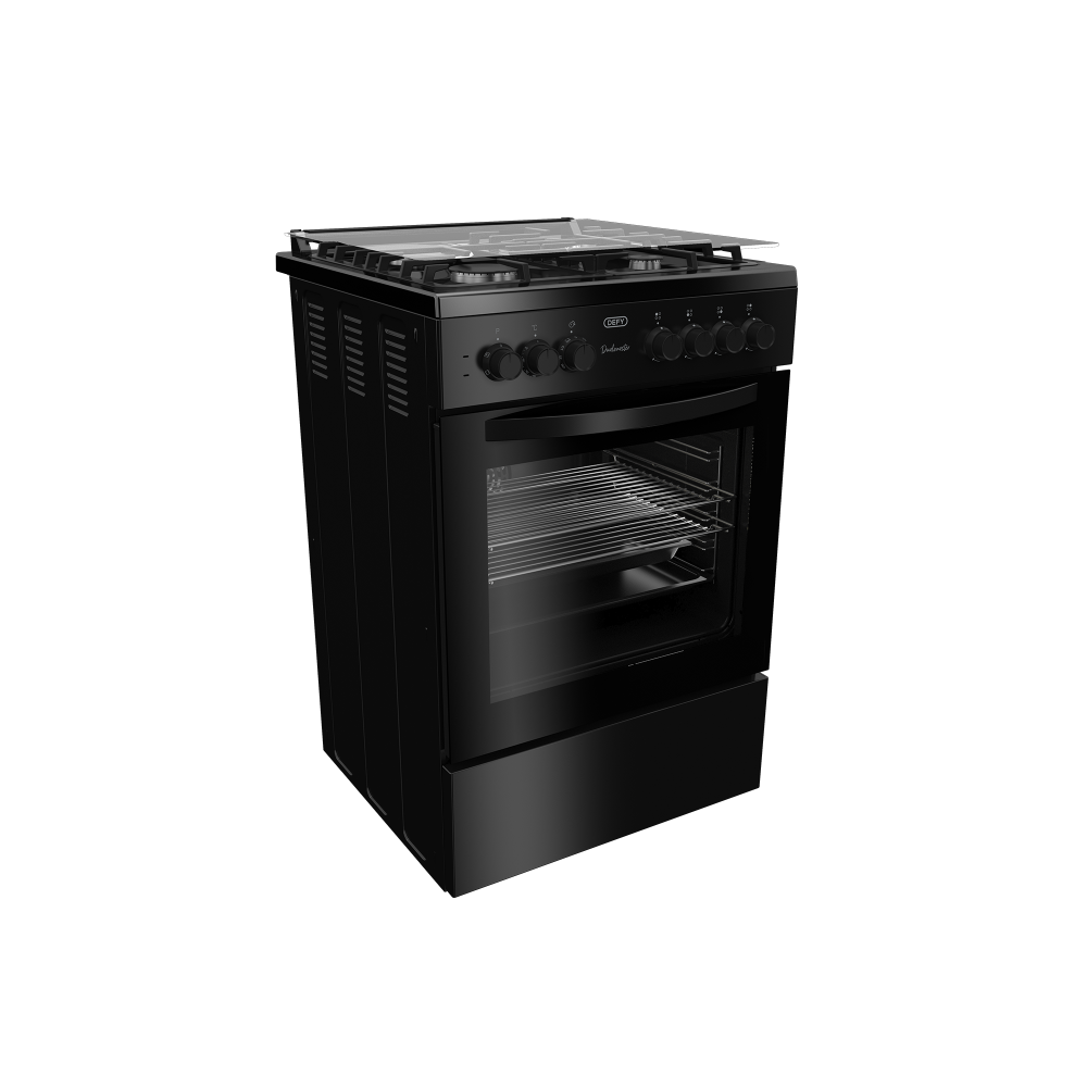 Defy 60cm Gas Electric Freestanding Stove Thermofan+ Black - DGS606 - Image 2