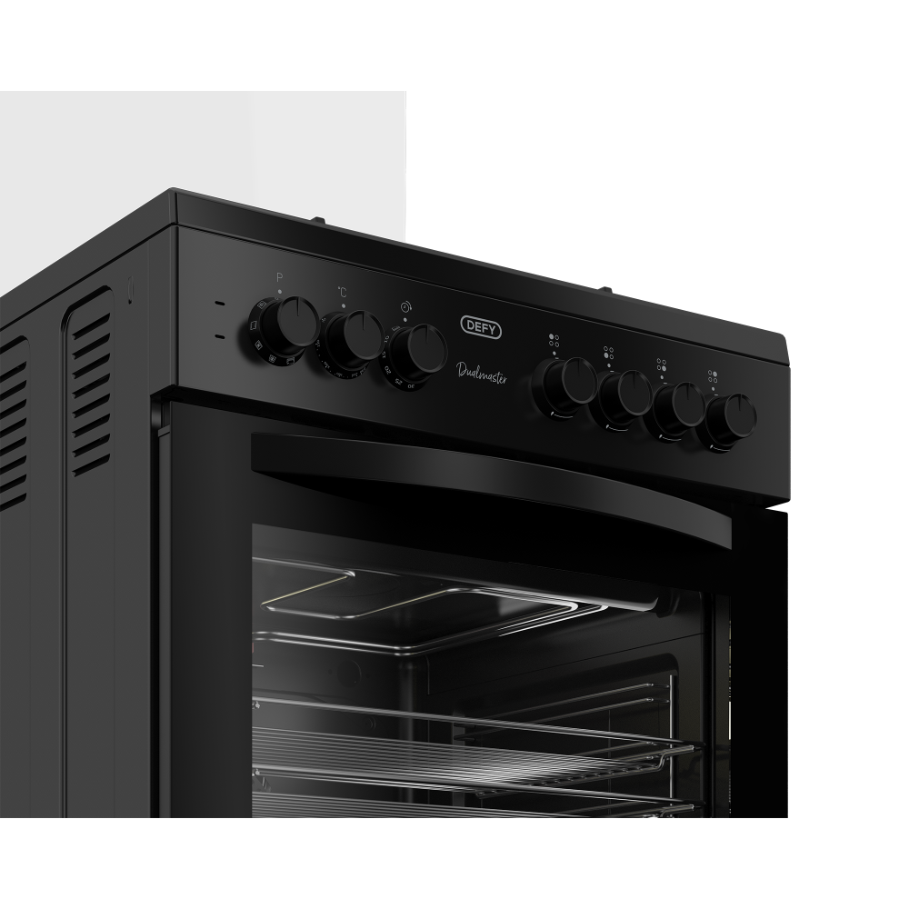 Defy 60cm Gas Electric Freestanding Stove Thermofan+ Black - DGS606 - Image 3