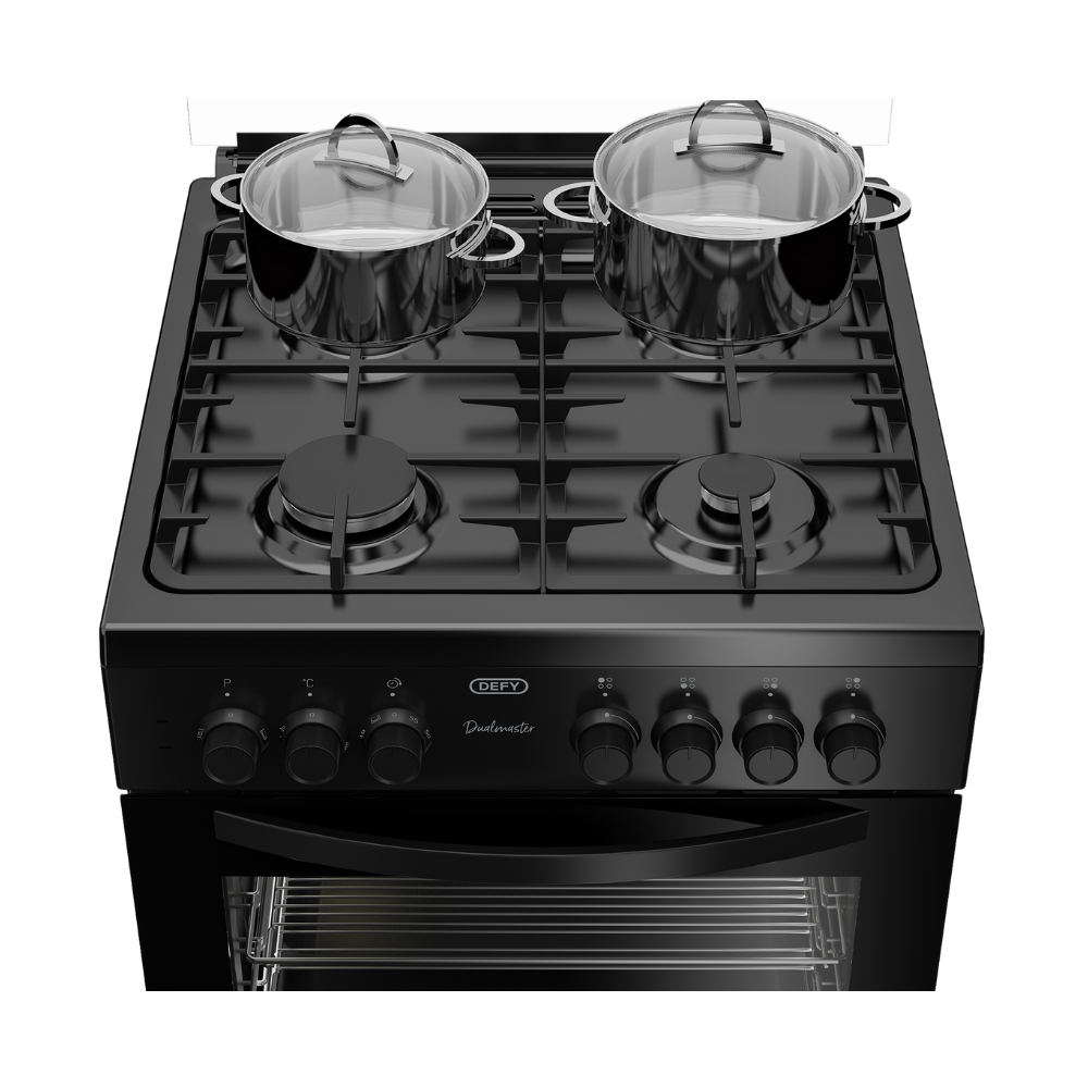 Defy 60cm Gas Electric Freestanding Stove Thermofan+ Black - DGS606 - Image 7