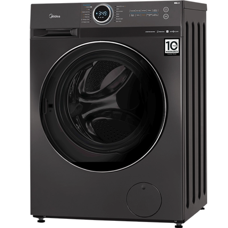 Midea 12kg Front Load Washing Machine – Titanium | Inverter Washer