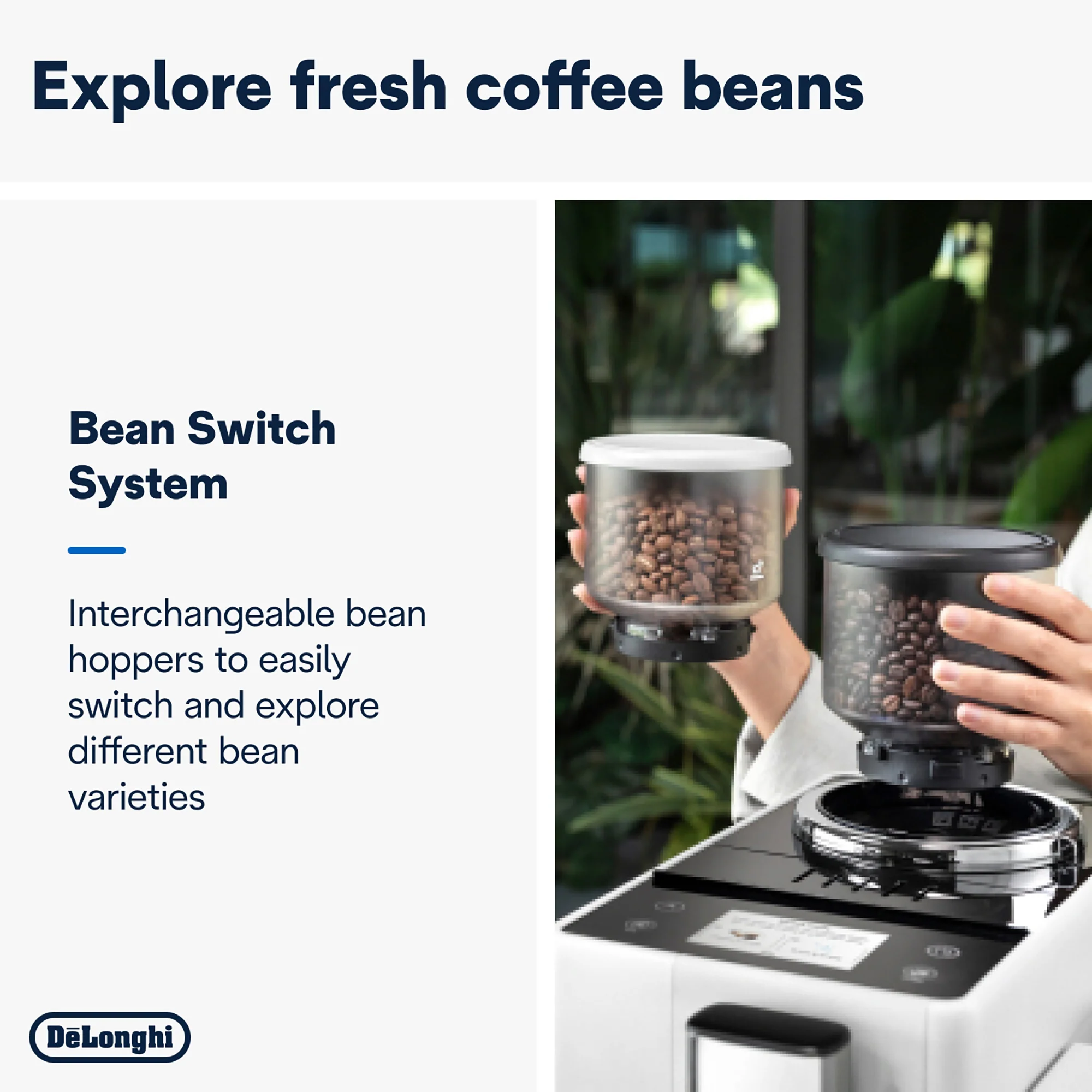 Delonghi - Rivelia Bean to Cup Coffee Machine Arctic White - EXAM440.55.W - Image 3