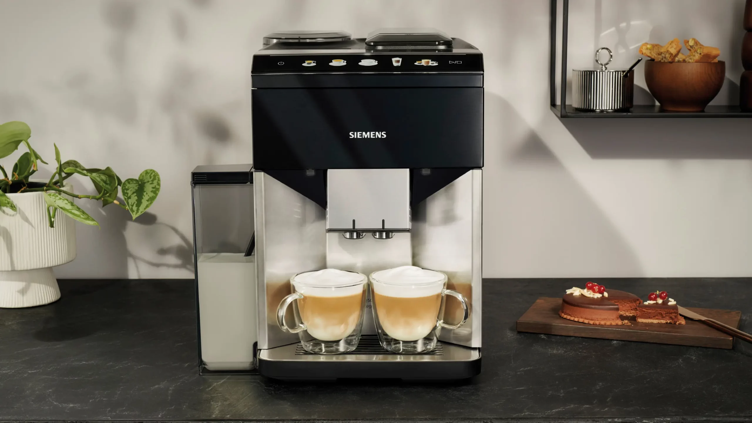 Siemens EQ500 Integral Fully Automatic Coffee Machine – Stainless Steel / Piano Black - Image 2