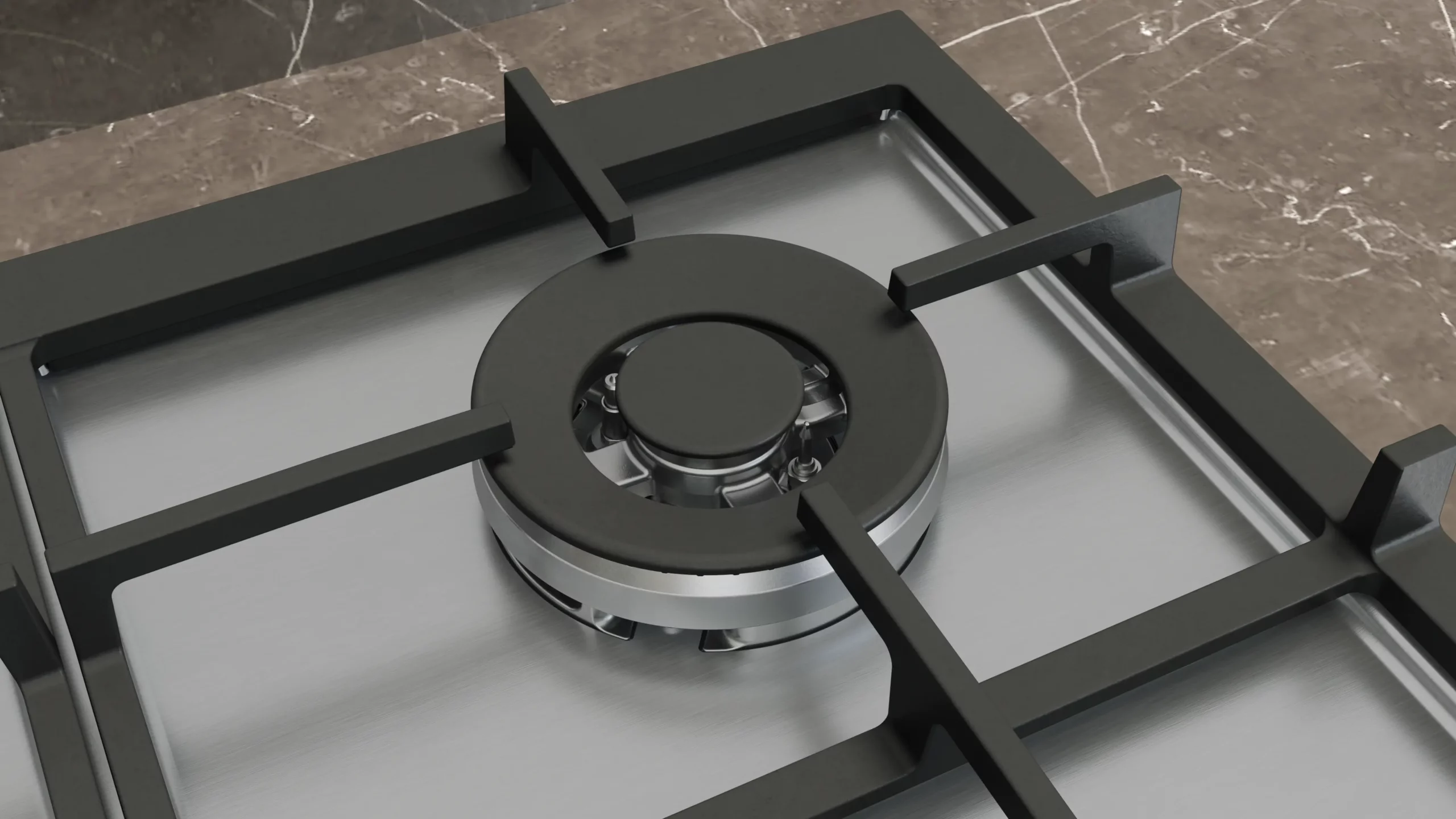 Siemens EC6A5HI90 iQ500 60cm Gas Hob Stainless Steel - Image 2
