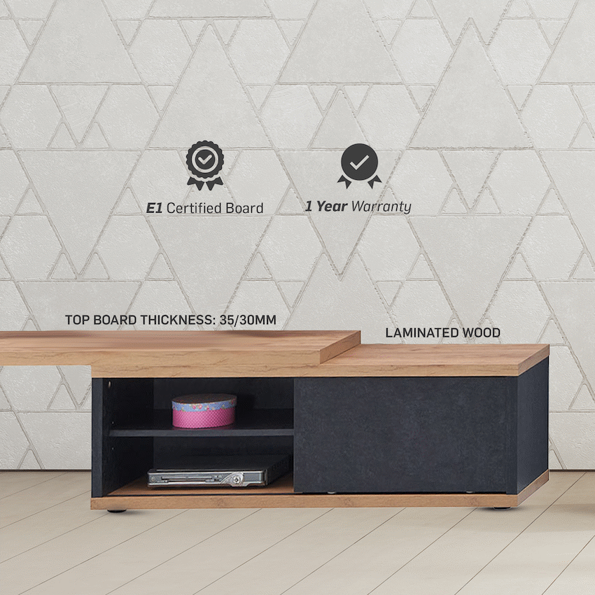 Everfurn Extendable TV Stand | Modern Adjustable Entertainment Unit - Image 4