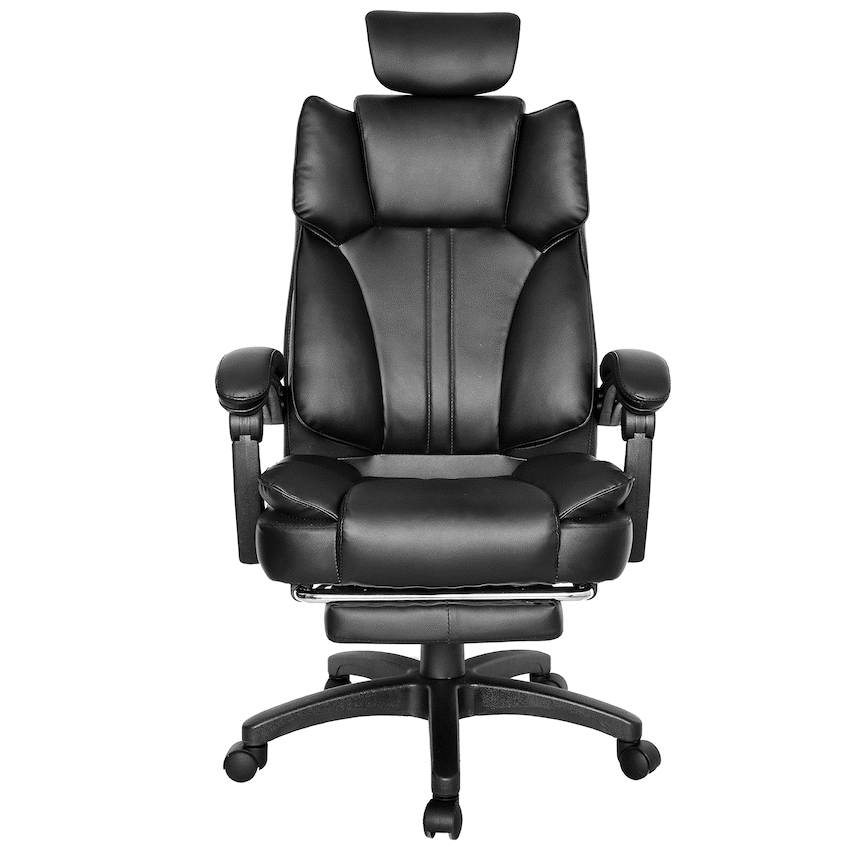 Everfurn Emperor High Back Chair | Black PU Executive Office Chair
