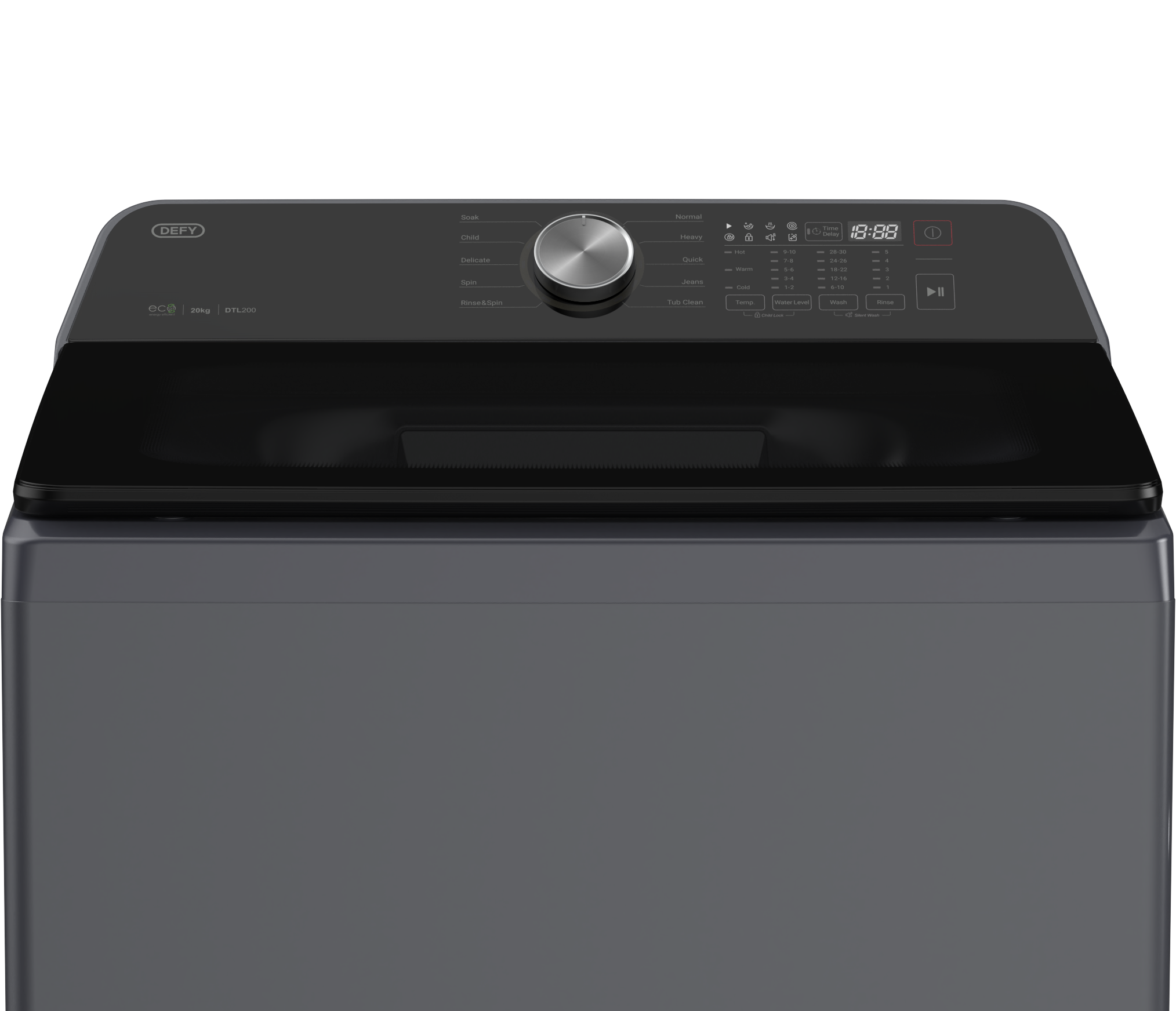 Defy DTL200 20kg Top Loader Washing Machine Dark Grey - Image 3