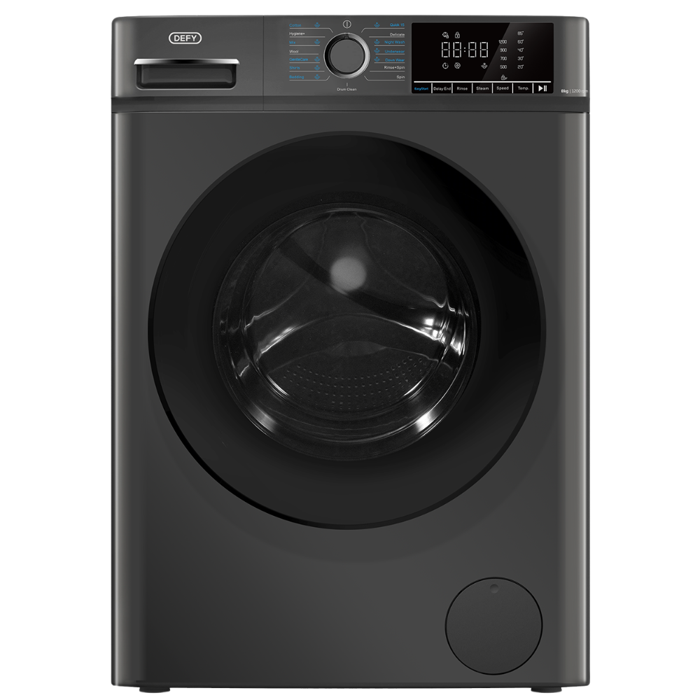 Defy DAW408 8kg Front Loader Washing Machine Manhattan Grey