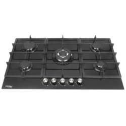 TOTAI 5 Burner Gas Hob Gas on Glass 90cm | 03/TS5BNR-GG