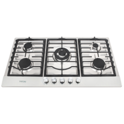 TOTAI 5 Burner Gas Hob Stainless Steel 90cm Built-In Gas Hob - 03/TS5BNR-SS
