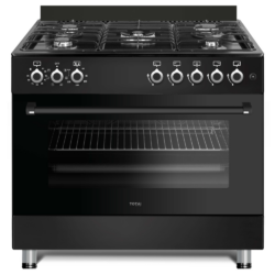 TOTAI 90cm 5 Burner Gas / Electric Black Freestanding Cooker - 03/T800EB