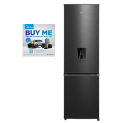 Midea Bottom Freezer Fridge with Water Dispenser 262L Dark Grey HD-359RWEN-WDDG