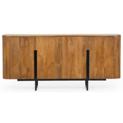FourCorners Home Dylan Sideboard | Solid Mango Wood Storage Cabinet