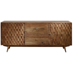 FourCorners Home Grayson Sideboard | Solid Acacia Wood Storage Cabinet