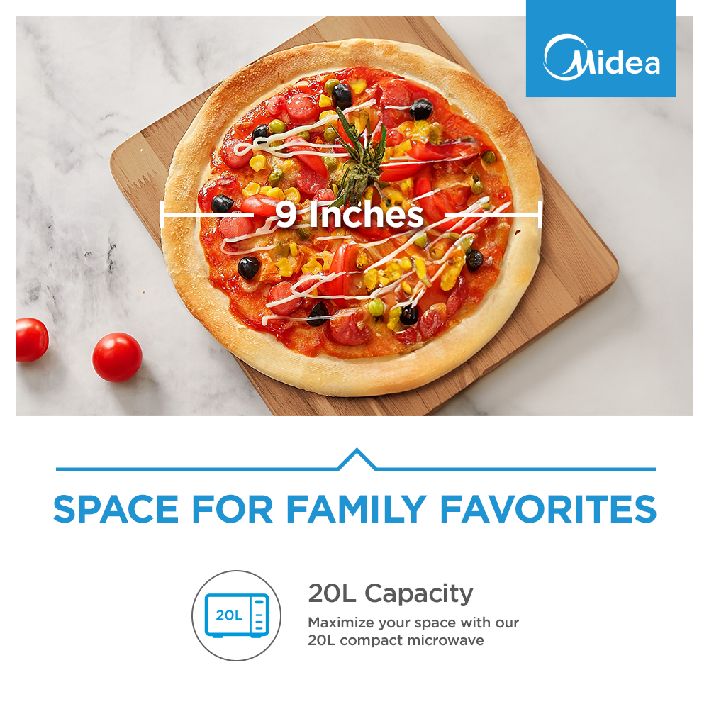 Midea 20L 700W Manual Inverter Microwave Oven - MM20BLACK - Image 3