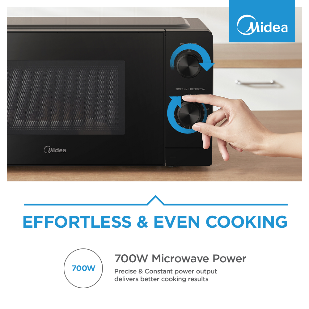 Midea 20L 700W Manual Inverter Microwave Oven - MM20BLACK - Image 7