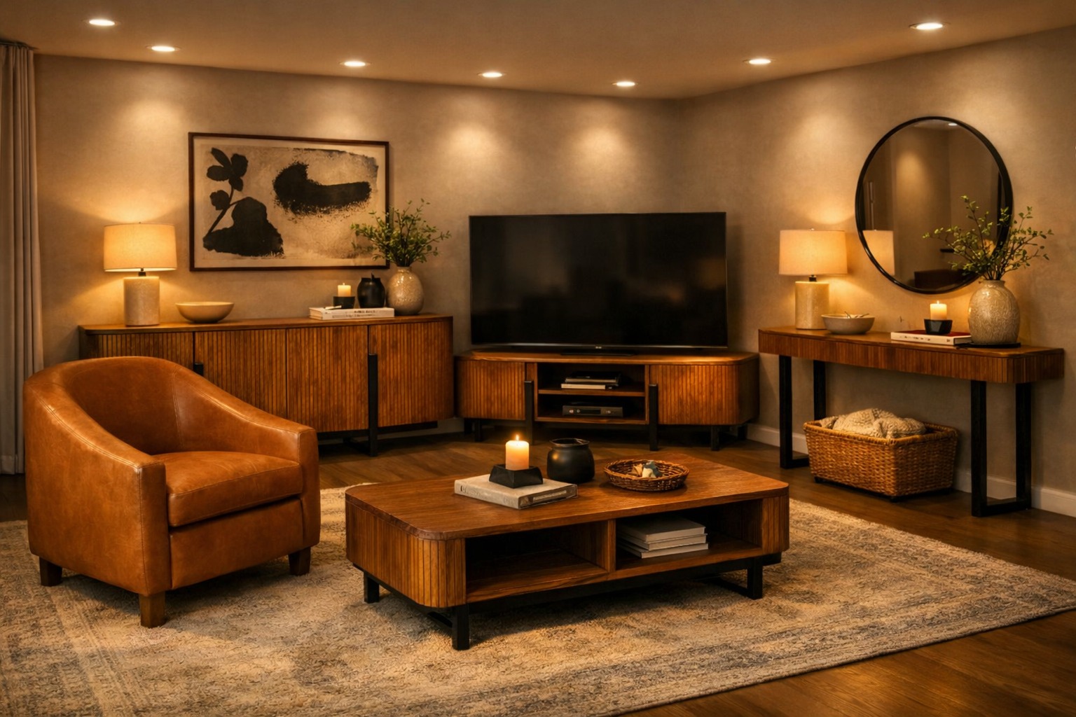 FourCorners Home Dylan Server | Solid Mango Wood Server with 2 Drawers - Image 2